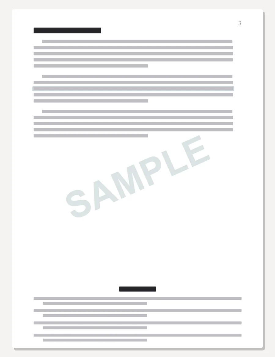 ACE sample paper preview: body page with in-text citations and an APA references list